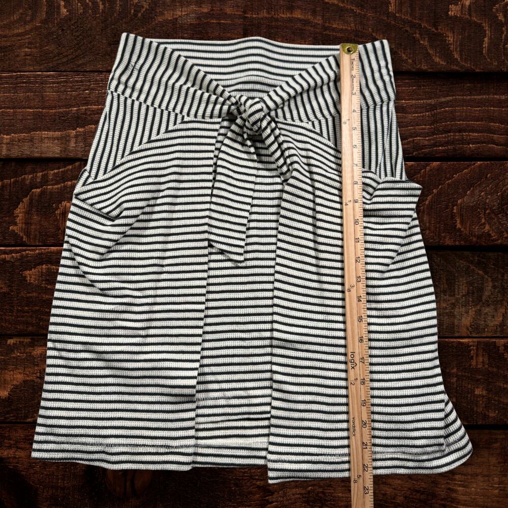 Free People All Tied Up Layered Striped Tie-Waist Skirt Black Cream Medium - Picture 10 of 11